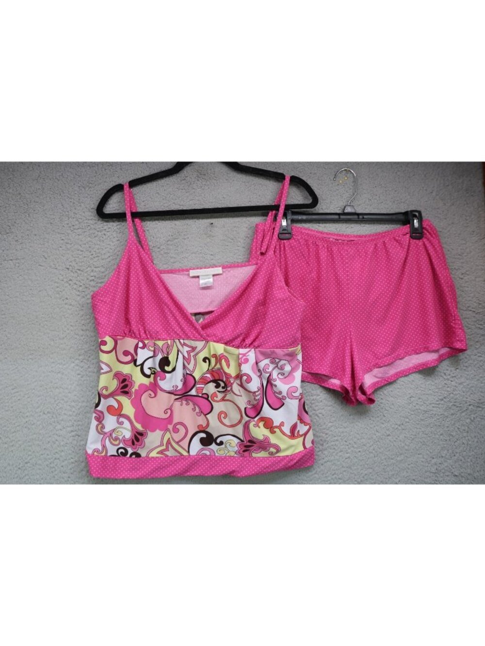 California Dynasty Babydoll 70's Style Pajama Set-Size Large-Shorts-Retro